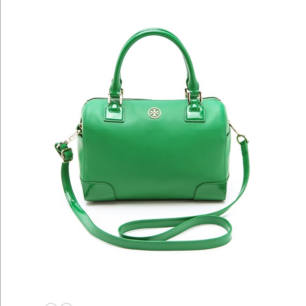 Tory Burch Robinson Middy Satchel Emerald Green 💚